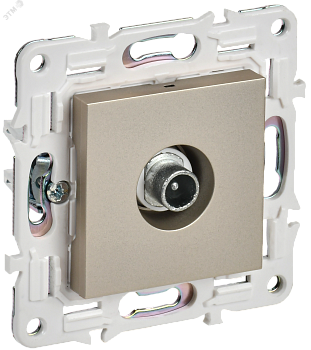 SKANDY Розетка TV проходная SK-A17Sh шампань IEK SK-A10-P-K37
