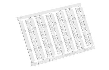 Маркировка  TMBWT3.5-108 - Кассета с маркировочными шильдиками для клемм TU/TP/TC, сечением 1,5 мм кв., 108 шильдиков, чистая, цвет белый