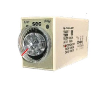 TR011 СИЛАТ Реле времени 5А, 220VAC - Реле времени, номинальное напряжение: 230VAC, номинальный ток: 5A, контакты: DPDT, тип колодки SR02, диапазон задержки: сек: 1, 3, 6, 10, 12, 30, 60; мин: 3, 6, 10, 12, 30, 60; час: 3, 6, 10, 12, 30