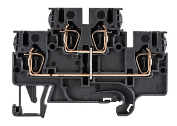 Клемма WKFN 2,5 EVB-K - Этажная клемма, тип фиксации провода: пружинный, номинальное сечение: 2,5 мм кв., 24A, 500V, ширина: 5 мм, цвет: черный, тип монтажа: DIN 35