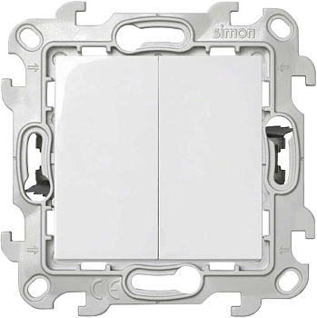 Выключатель 2-кл. 1п 2мод. СП 24 10А IP20 Push&Go механизм бел. 2420398-030