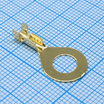 НК 2.5-6 - Наконечник кабельный кольцевой неизолированный, латунь без покрытия, сечение 0.75-2.5мм2 под М6