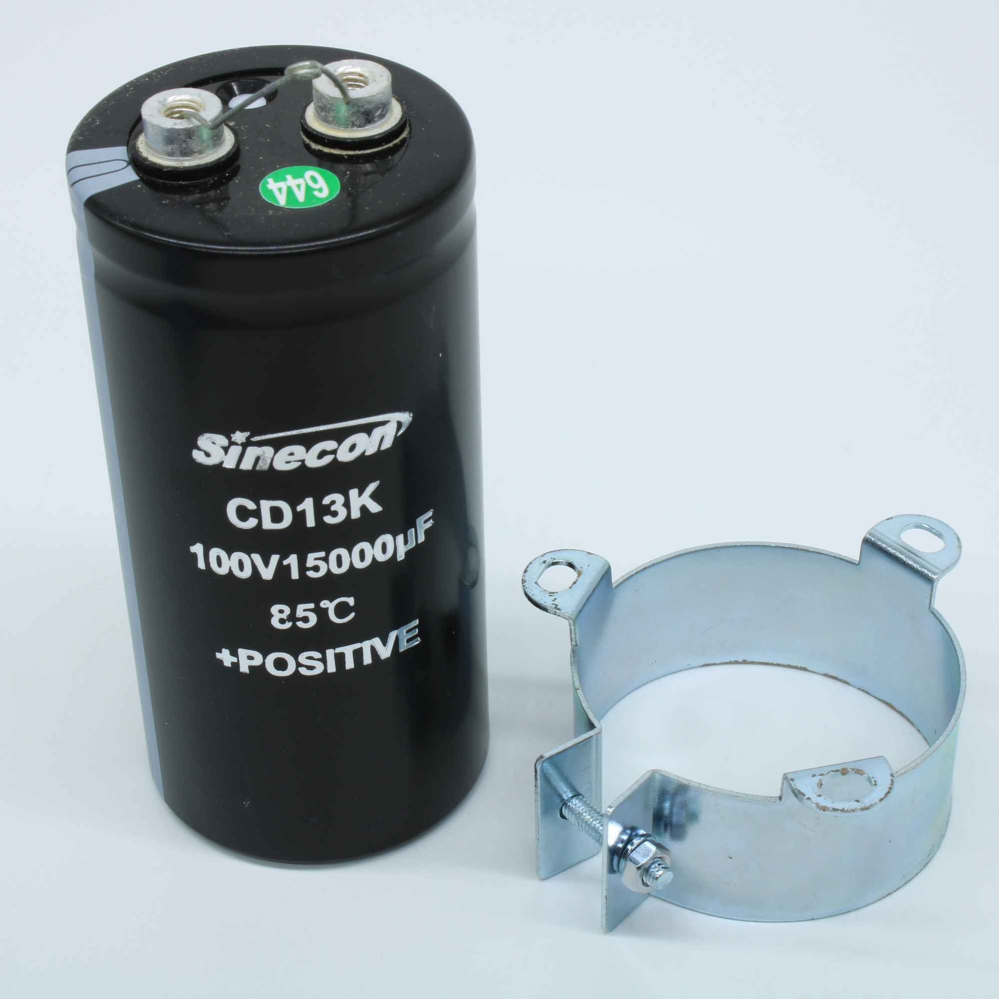 GBK153M2A51A58ZVG5S00 - Алюминиевый электролитический конденсатор с выводами под винт 100В, 15000 мкФ, 12.2А, размер 51*105, +85°С, 12000ч. М5.