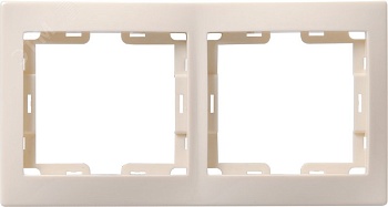 Рамка 2-м КВАРТА РГ-4-ККм горизонт. крем. EMK20-K33-DM