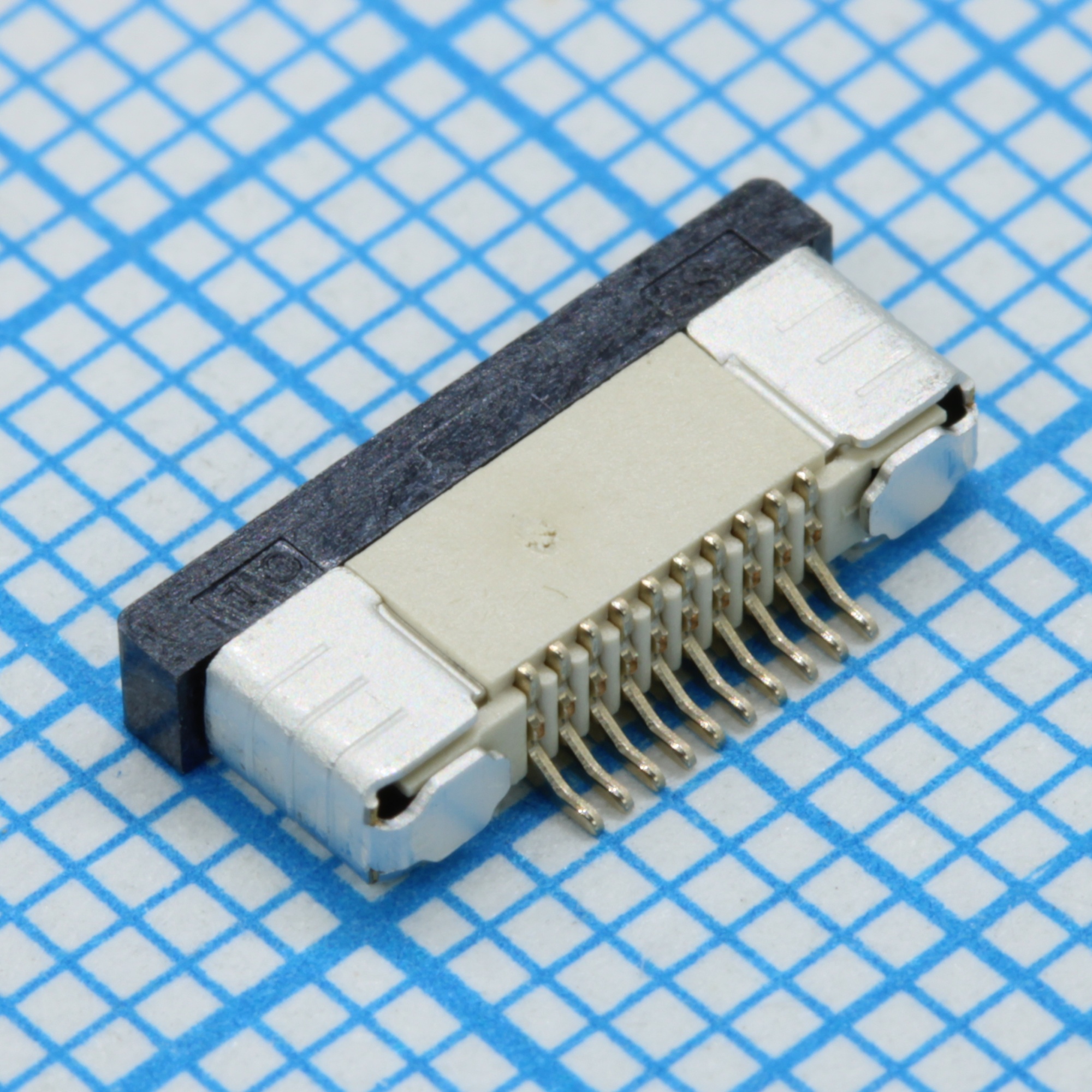 DS1020-09-10VB8A-R - FPC разъем для шлейфа на плату, поверхностный монтаж 10pin, шаг 0.5мм