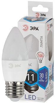 Лампа светодиодная B35-11w-840-E27 свеча 880лм Б0032983