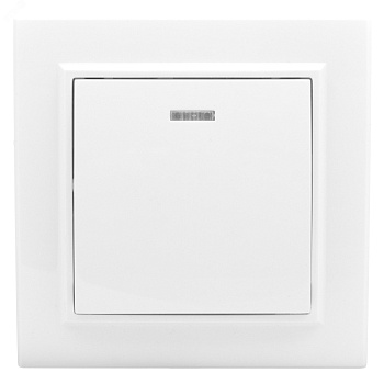 Выключатель 1-кл. СП Минск 10А IP20 с индикатором бел. Basic ERV10-121-10