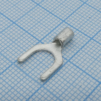 GSNB 1.25-6S - наконечник кабельный вилочный без изоляции d=6.5мм, сеч. пров.0.5-1.5мм2