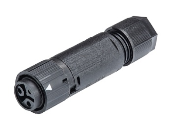 Разъем RST16I3/2S B1 ZT4 SW - Розеточный разъем на кабель диам. 5-9,5 мм, IP68(69k), 2 полюса, цвет: черный, номинальные характеристики: 250V 16A, серия gesis RST MINI