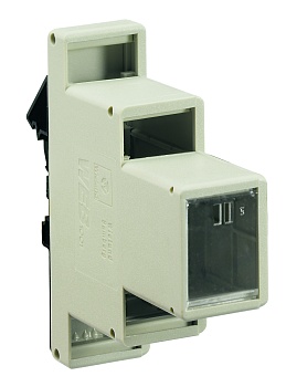 Корпус 87.020.0053.0 - Корпус для РЭА, с универсальным креплением, без печатной платы, габариты корпуса, Ш х В х Г (мм): 27 x 74 x 96, габариты платы, Ш х В х Г (мм): Плата A 93 x 22, Плата B 63 x 22, цвет: серый, серия wiebox WEB 2