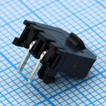 L-KLS1-XM1-3.00-1X02-R - Разъем штыревой 1х2 контакта шаг 3мм угловой на плату