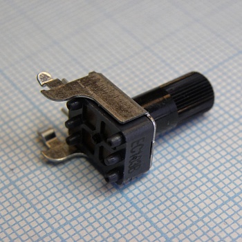 RK09K1110A0J - Singl-unit, Horisontal, Knob shift 20mm, 10K, 1B