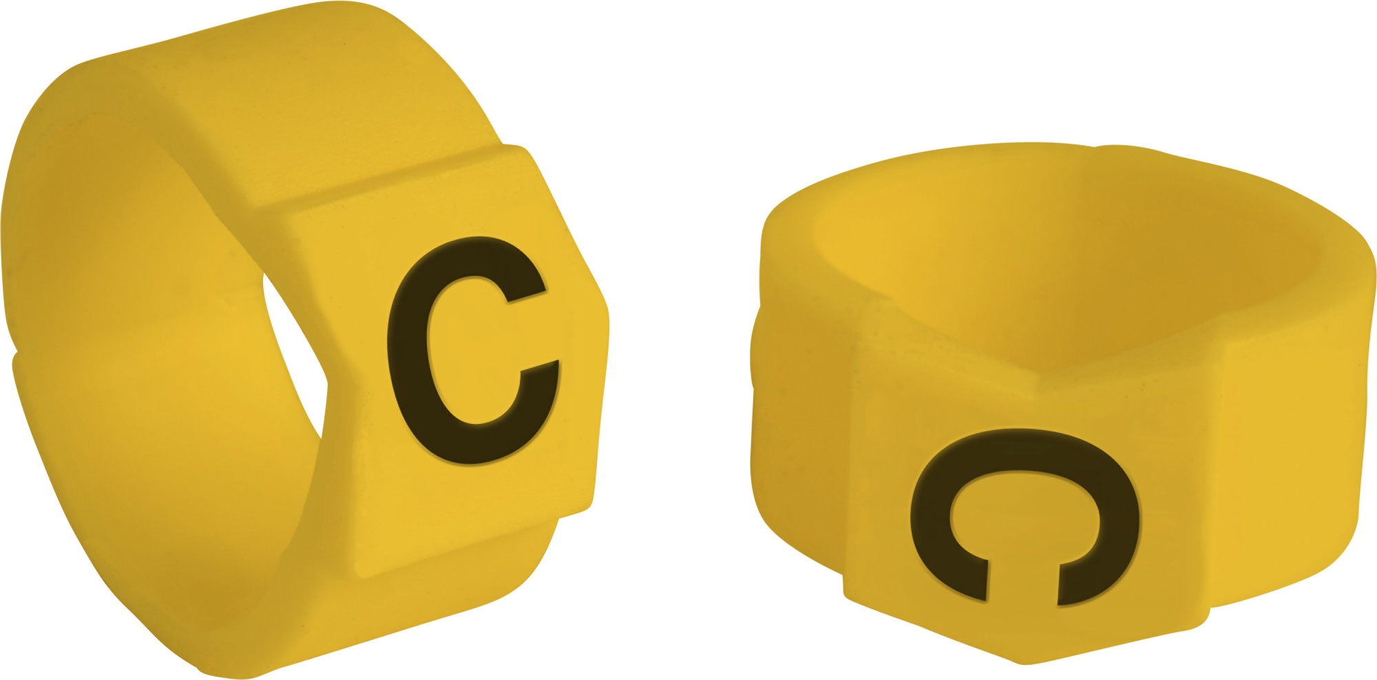 brd333712 - SCNG-61-C клипсы жёлтые, 50шт/упак, для провода 15,1-19,0мм диаметра, легенда C