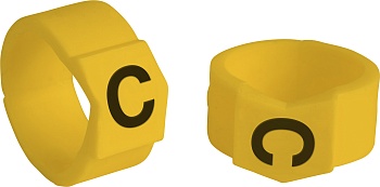 brd333712 - SCNG-61-C клипсы жёлтые, 50шт/упак, для провода 15,1-19,0мм диаметра, легенда C