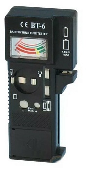 BT-6 - Тестер для элементов питания, ламп накаливания и предохранителей