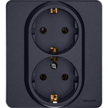 Розетка Inspiria 16А 250В 2х2P+E немецк. стандарт антрацит Leg 673753