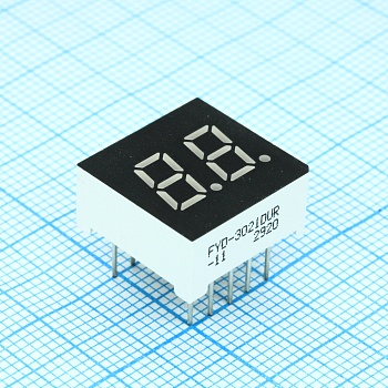 FYD-3021DUR-11 - 2-х разрядный индикатор 7,62мм/красный/635нм/60-100мкд/ОА