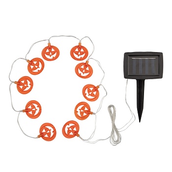 Гирлянда садовая (каскад) Улыбка 3м, 3000К, с аккумулятором и выносной солнечной панелью 602-271