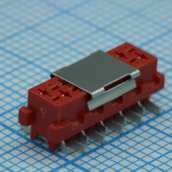 DS1015-06-10R6SR - Розетка на плату IDC Micro Match 10 контактов, шаг 2.54мм, SMT