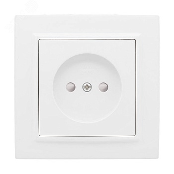 Розетка 1-м СП Минск 10А IP20 без заземл. защ. шторки бел. Basic ERR10-022-100