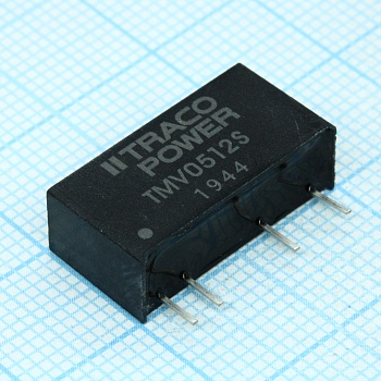 TMV 0512S - Преобразователь DC/DC, 1Вт, вход 4.5…5.5В, выход 12В/84мА, изоляция 3000В DC, -40…+85°С