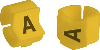 brd333410 - SCNG-23-A клипсы жёлтые, 50шт/упак, для провода 5,9-8,5мм диаметра, легенда A