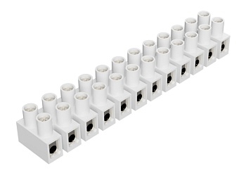 Клеммная колодка 6E / 12 - Клеммные колодки, Тип 6 E, 12 полюсов, делимые, без защиты провода, номинальное сечение провода: 4 мм кв., номинальные характеристики: 400 V; 24 A; серия Appliance