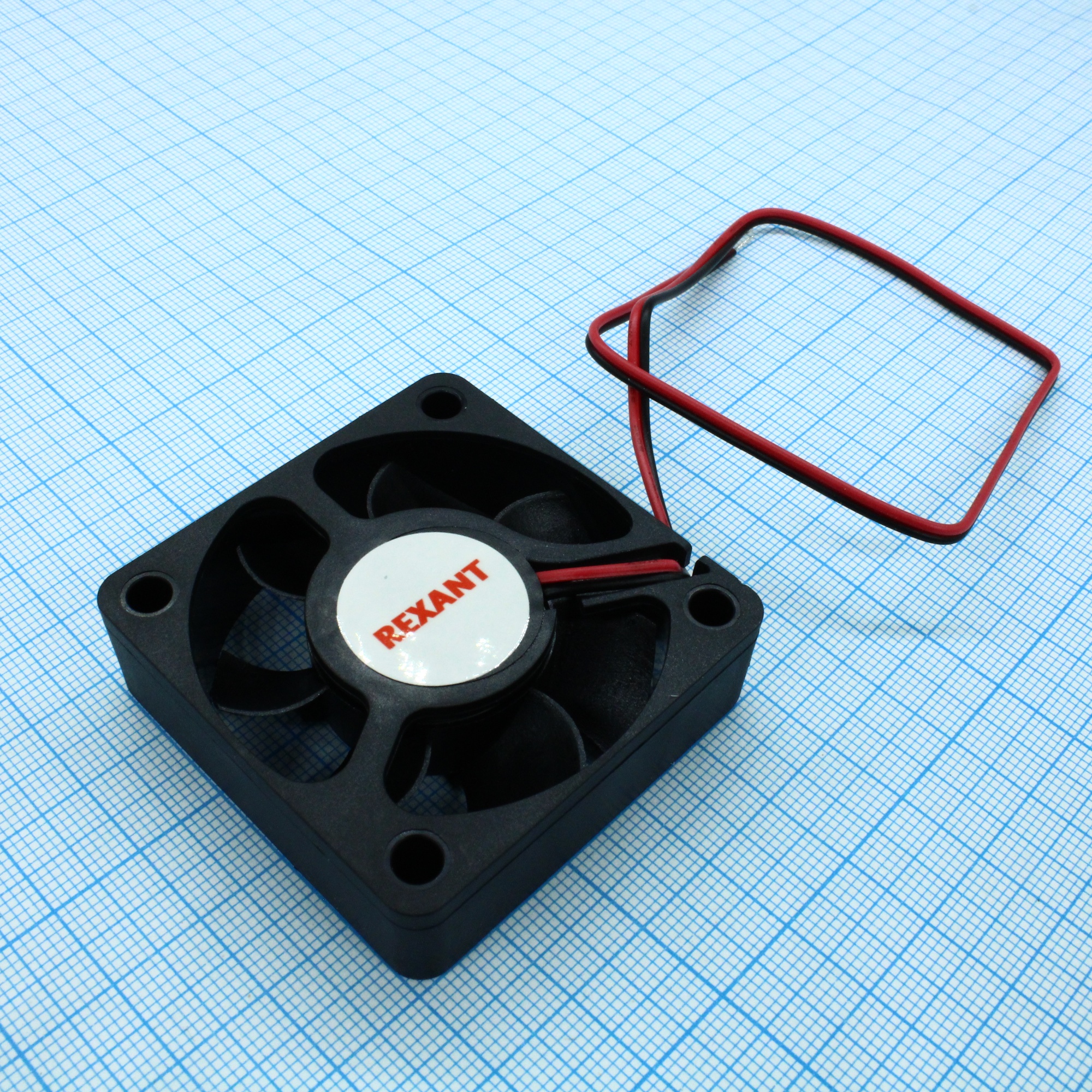 RX 5015MS 12VDC - Вентилятор 12В 50x50х15 S 5000 об/мин., 24.65м3/час, 33дБ, подшипник скольжения, тип вывода - провод