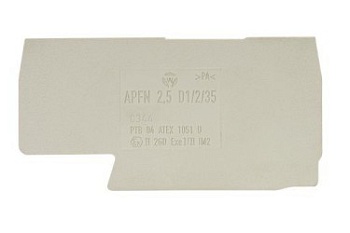 Крышка бок. APFN 2,5 D1/2 - Крышка боковая, для клемм WKFN 2,5 D1/2..., цвет: серый