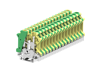 Заземляющая клемма 306903 - Заземляющая клемма, UK4, тип фиксации провода: винтовой, номинальное сечение: 6 мм кв., ширина: 8,1 мм, цвет: желто-зеленый, тип монтажа: DIN 35