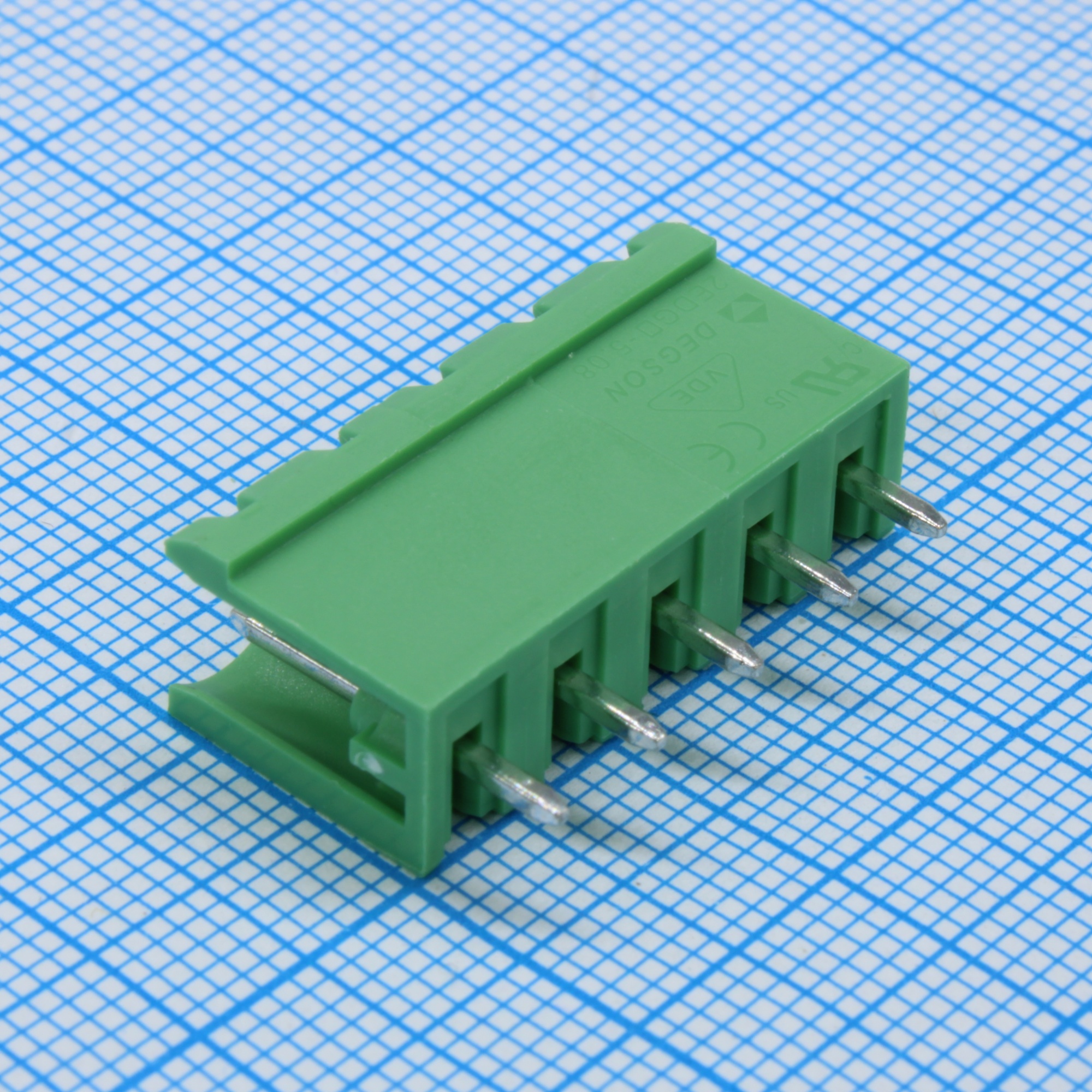 2EDGV-5.08-05P-14-100A(H) - Разъемный клеммный блок на плату, 5 контактов. Серия 2EDGV-5.08