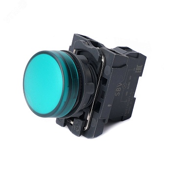 Лампа светосигнальная SB5 d22мм 230-240В AC зел. в сборе SE SB5AVM3 - Лампа сигнальная d22-230V зел