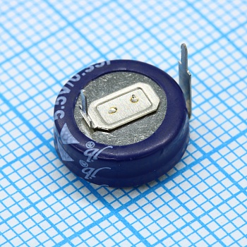 JGAH5R5D334Z105B - Ионистор стандартный мини 5,5V, 0,33F, -25...+70°C, 1000h, 11,5x6.4mm, горизонтального исполнения