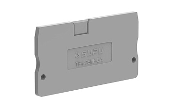 Торцевая крышка TP4-FSI/F-GY-EA - Торцевая крышка для клемм TP4-FSI/F…, цвет: серый