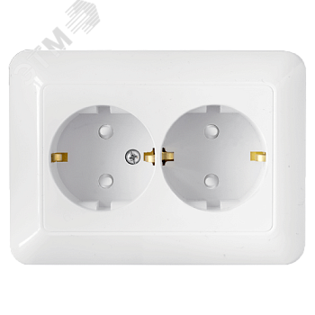 Беларусь Розетка двойная с заземлением IP20 Розетка РС16-384
