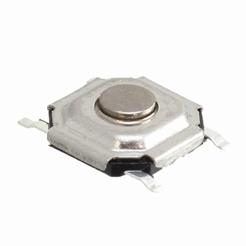 8-1437565-1 - Кнопка тактильная 4.9х5мм OFF (ON) SPST круглая 0.05А 24В 2.55Н SMD лента на катушке