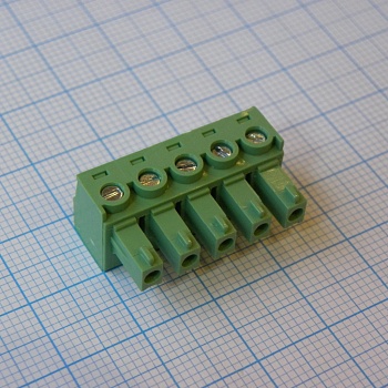 15EDGK-5.08-05P-14-00A(H) - Разъемный клеммный блок, 5 контактов. Серия 15EDGK-5.08