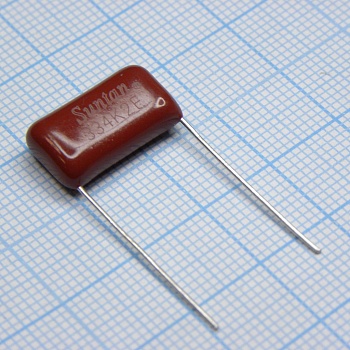 TS02002E334KSB0E0R - Конденсатор металлоплёночный полиэтилентерефталатный 0.33мкФ 250В ±10% (18х6х11мм) шаг выводов 15мм 85°С россыпь