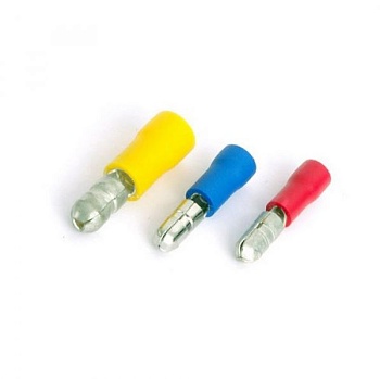 Наконечник штекерный, РШИ-П 6.0-5.0, 100355 - Кабельный наконечник, штекерный, РШИ-П 6.0-5.0 (сечение проводника 4 - 6 мм кв., диаметр штекера 5.0 мм), изолированный, цвет: желтый, в упаковке 10 штук