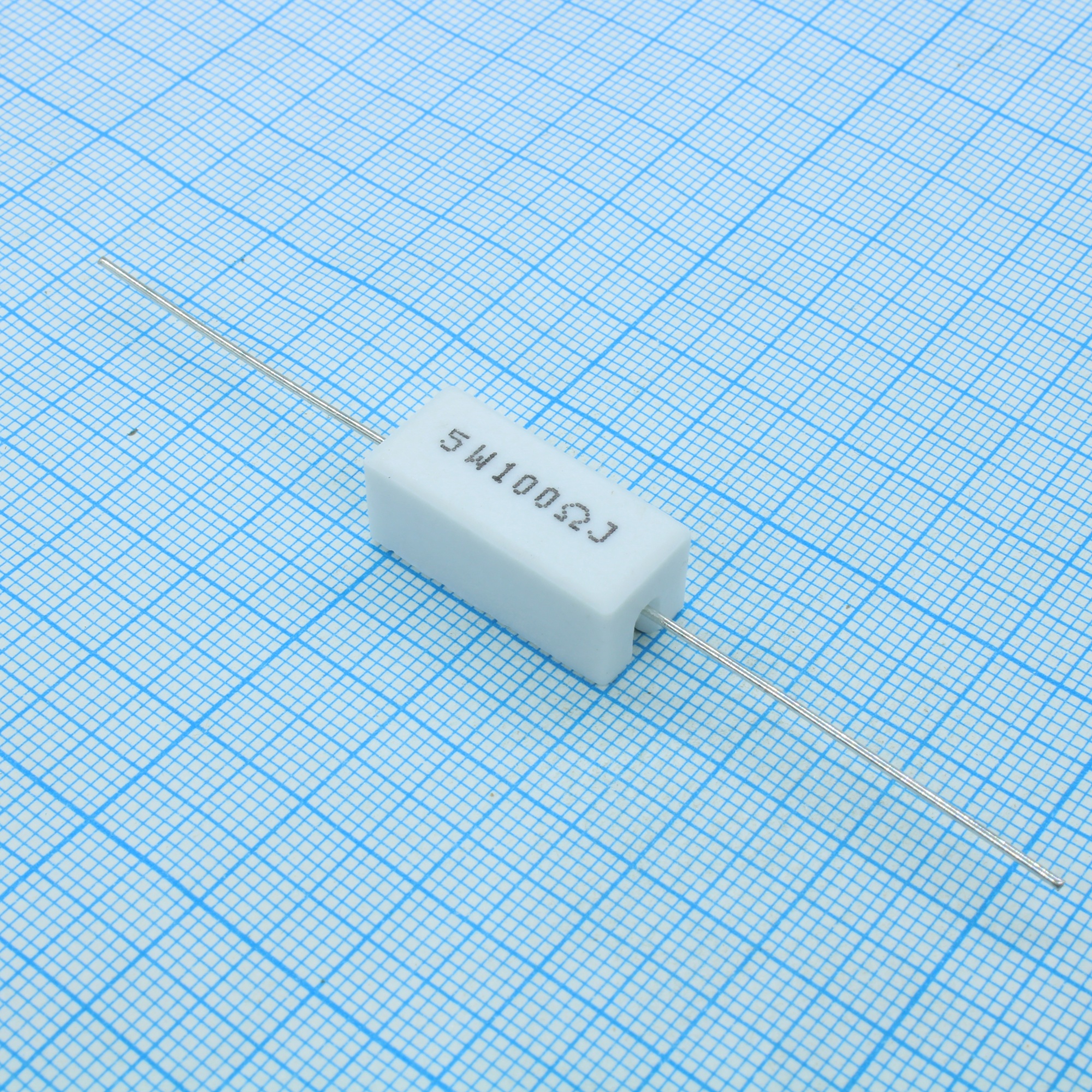 SQP5WJ100RB - Резистор керамический цементный аксиальный (SQP) 5Вт 100Ом ±5%