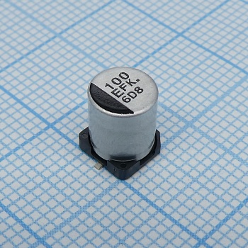 EEEFKE101XAP - Конденсатор электролитический низкоимпедансный для поверхностного монтажа 25В 100мкФ ±20%, 280mA, 2000часов, 6.3*7.7 105°C