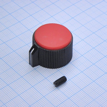 Ручка KN-113A красн. d=6.4 - Ручка управления, на вал 6.4 мм, красная