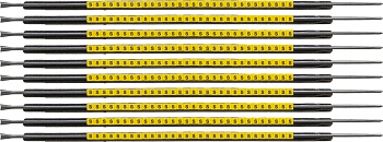 brd333078 - SCNG-05-S клипсы жёлтые, 300шт/упак, для провода 1,4-1,8мм диаметра, легенда S