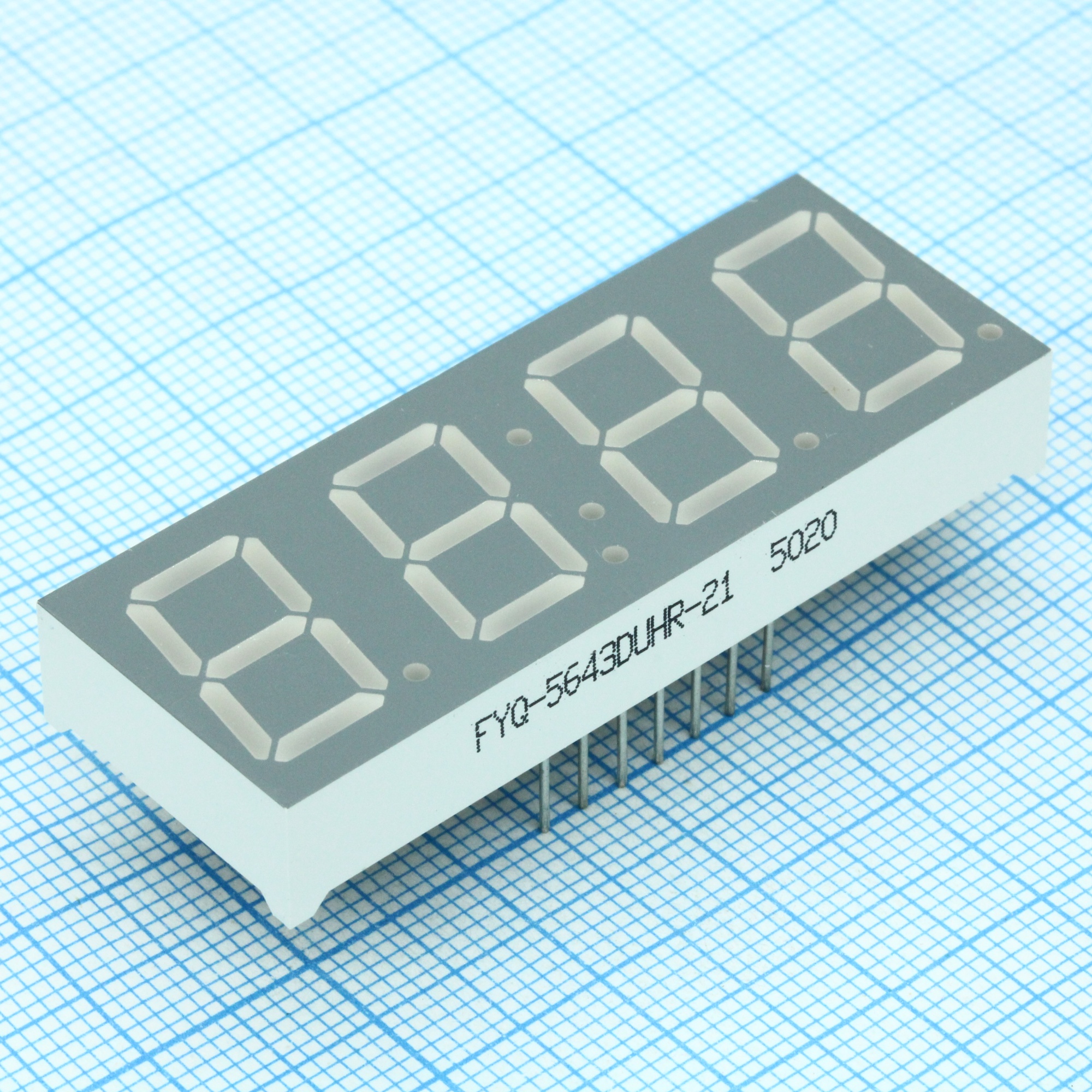 FYQ-5643DUHR-21 - 4-х разрядный индикатор 14,2мм/красный/645нм/80-150мкд/ОА