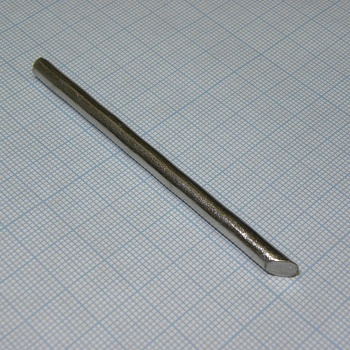 Жало  паяльное 5* 80мм никелиров.скос - цилиндрическое медное жало для паяльника покрытое никелем, диаметр 5мм, длина 80мм