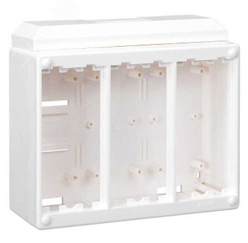 Блок настенный на 3 S-модуля Сима Класс - Блок настенный на 3 Sмодуля Сима Классик, накладной монтаж, белый