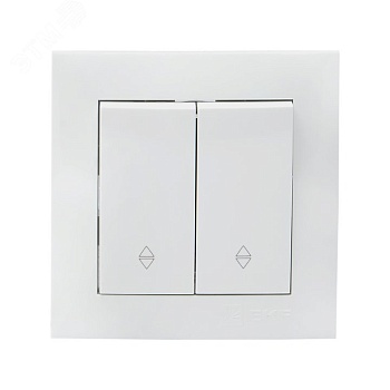 Валенсия выключатель 2-кл. 10А белый проходной PROxima EWV10-027-10