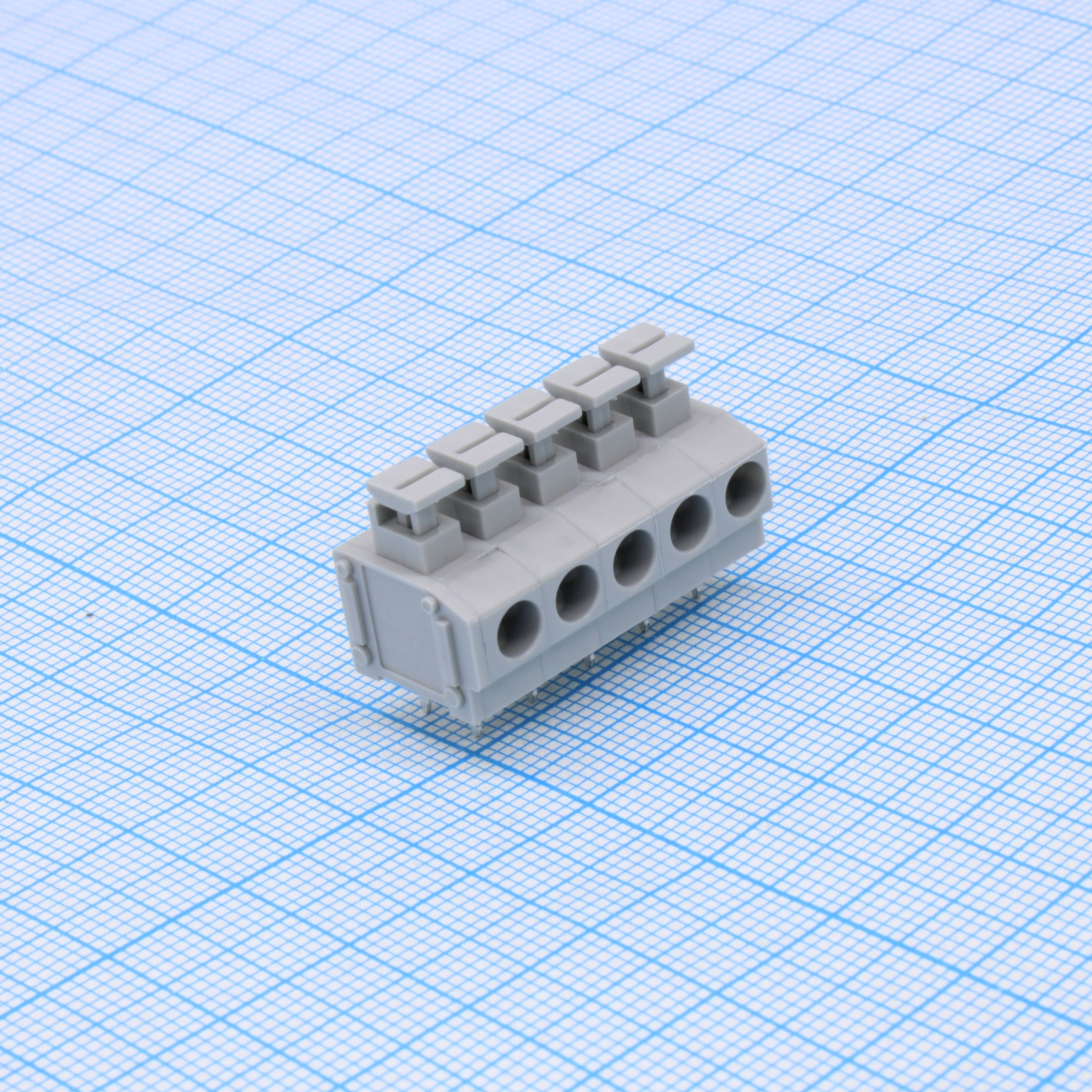 GT235-5.0-05P-11-00 - Нажимной безвинтовой клеммный блок 5 контактов. Зажим типа торцевой контакт. Серия GT235-5.0
