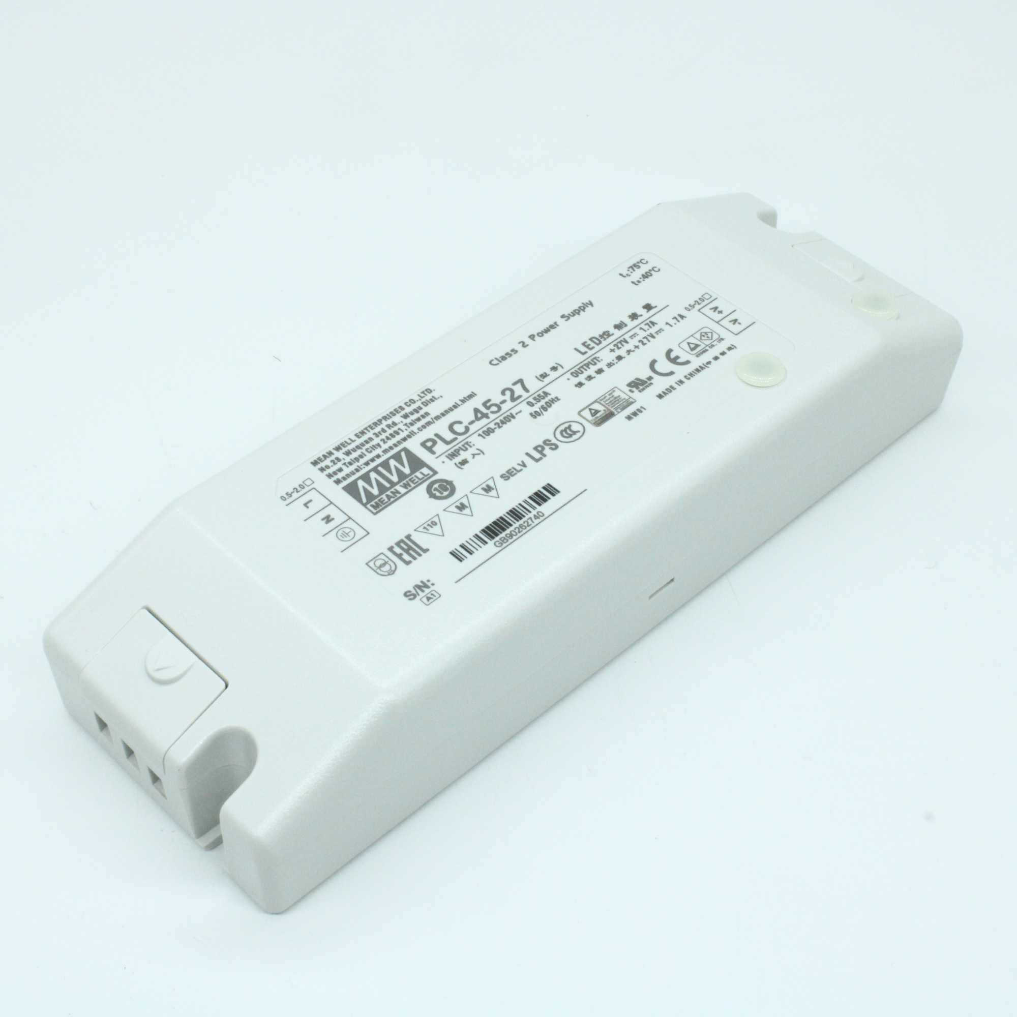 PLC-45-27 - Источник электропитания светодиодов стабилизация тока 20.25-27В 1.7A