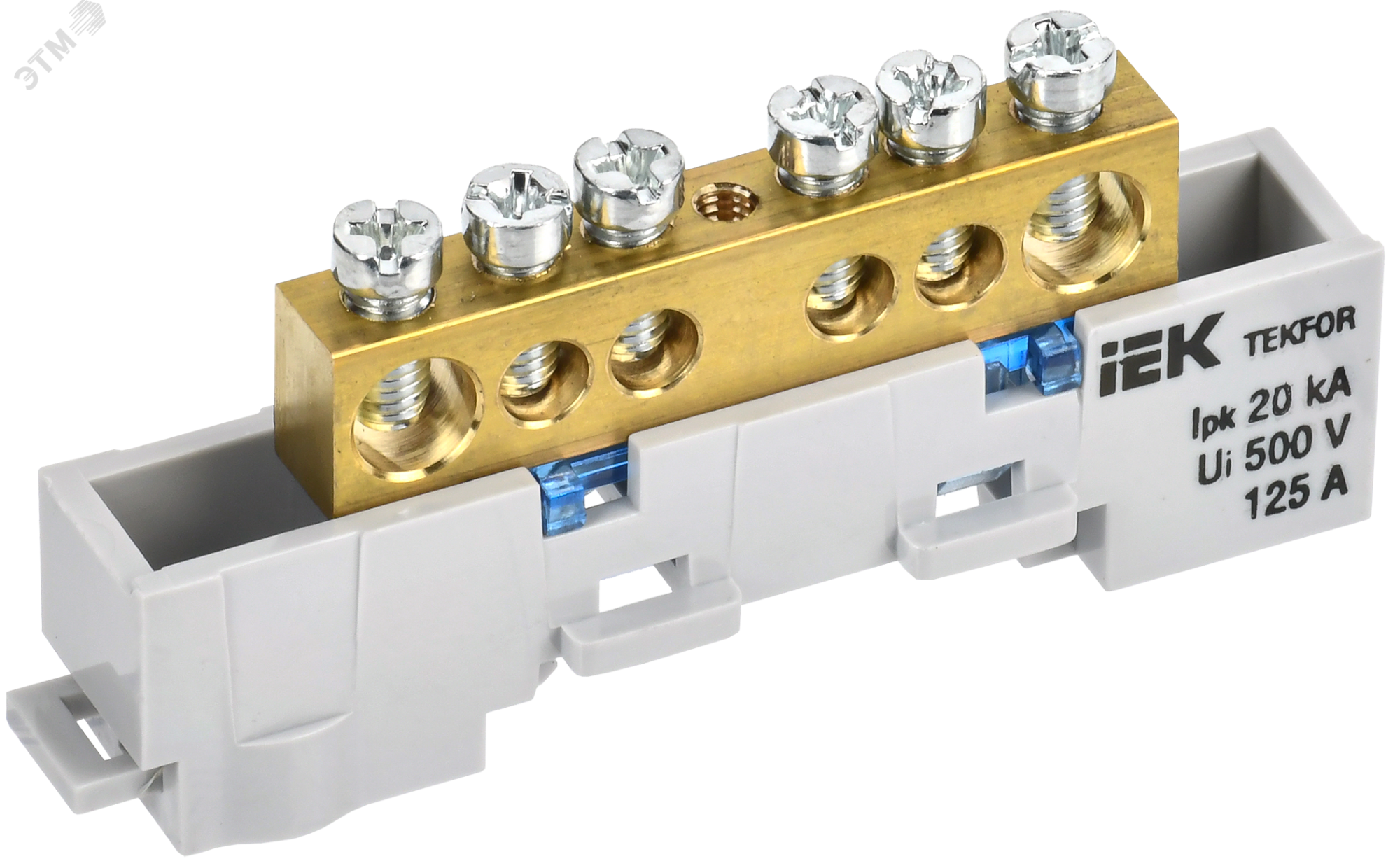 TEKFOR Шина N ноль неизолированная на универсальном держателе 8х12-6-С IEK TF-NN20-06-DL-K07